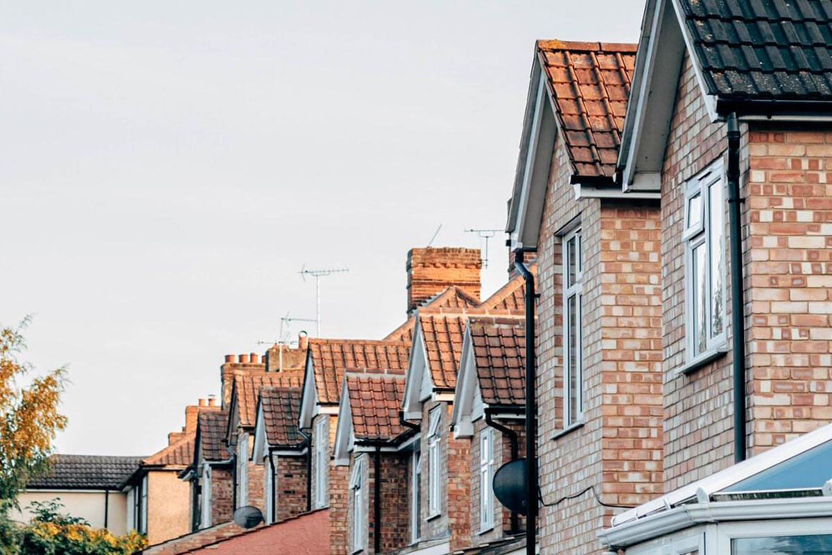 Housing in the UK, red brick exteriors